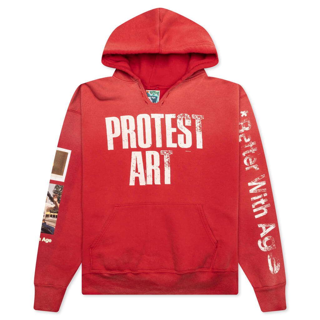 Protest Art Hoodie - Red