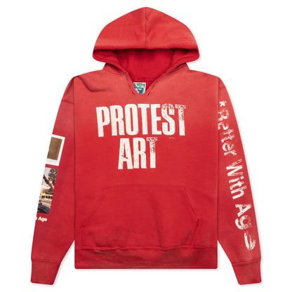 Protest Art Hoodie - Red