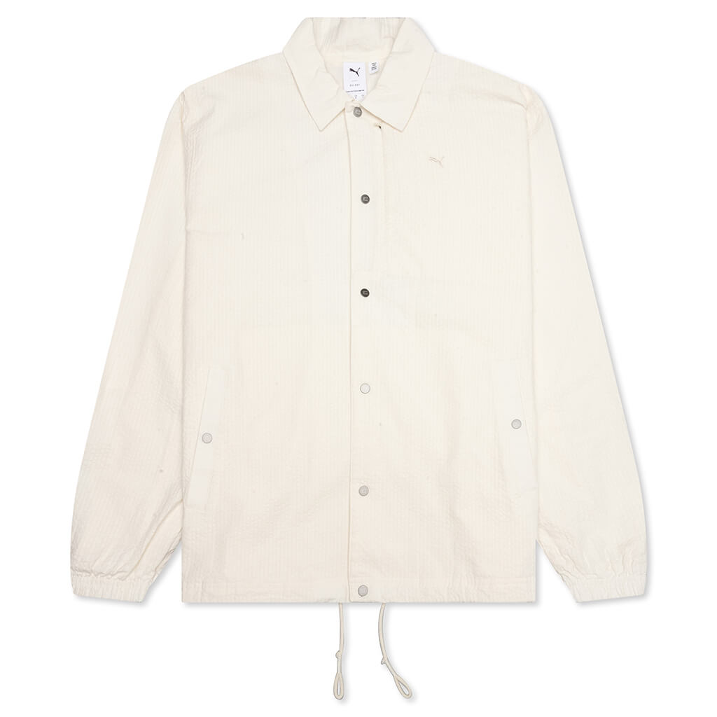 MMQ Seersucker Jacket - White