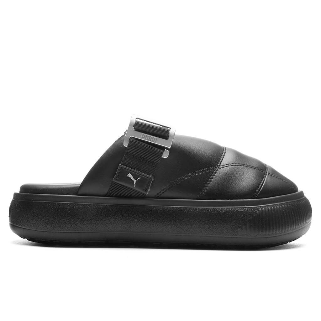 Women's Suede Mayu Mule L - Black/Silver