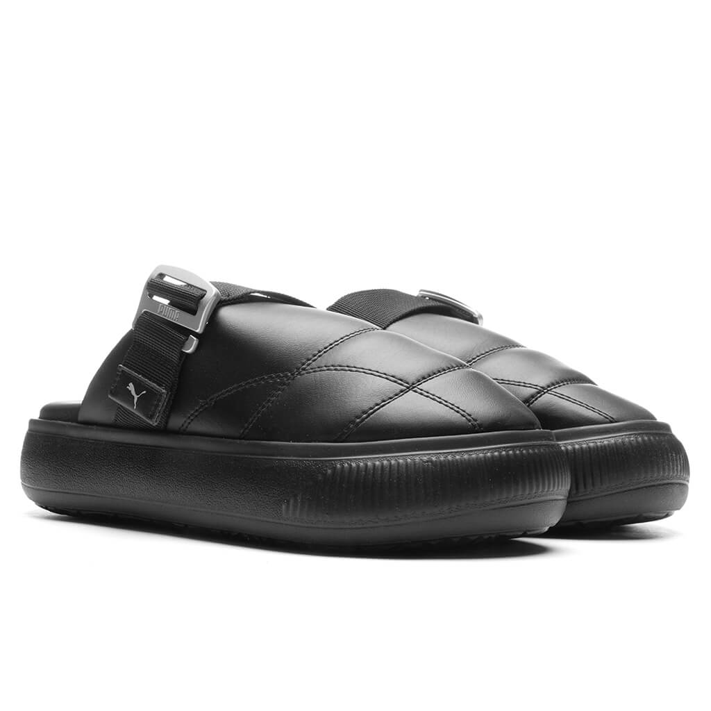 Women's Suede Mayu Mule L - Black/Silver