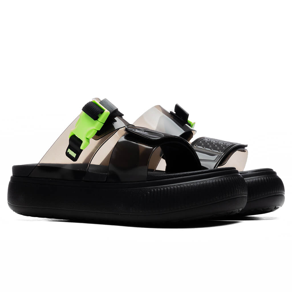 Women's Suede Mayu Sandal - Black/Fizzy Light