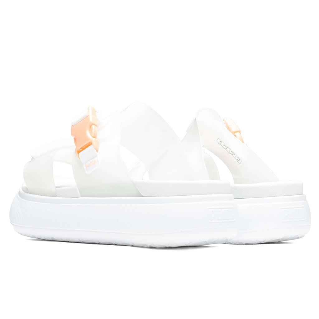 Women's Suede Mayu Sandal - White/Nimbus Cloud/Fizzy Melon