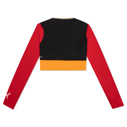 Women's Unity Crop Top - Black/Urban Red