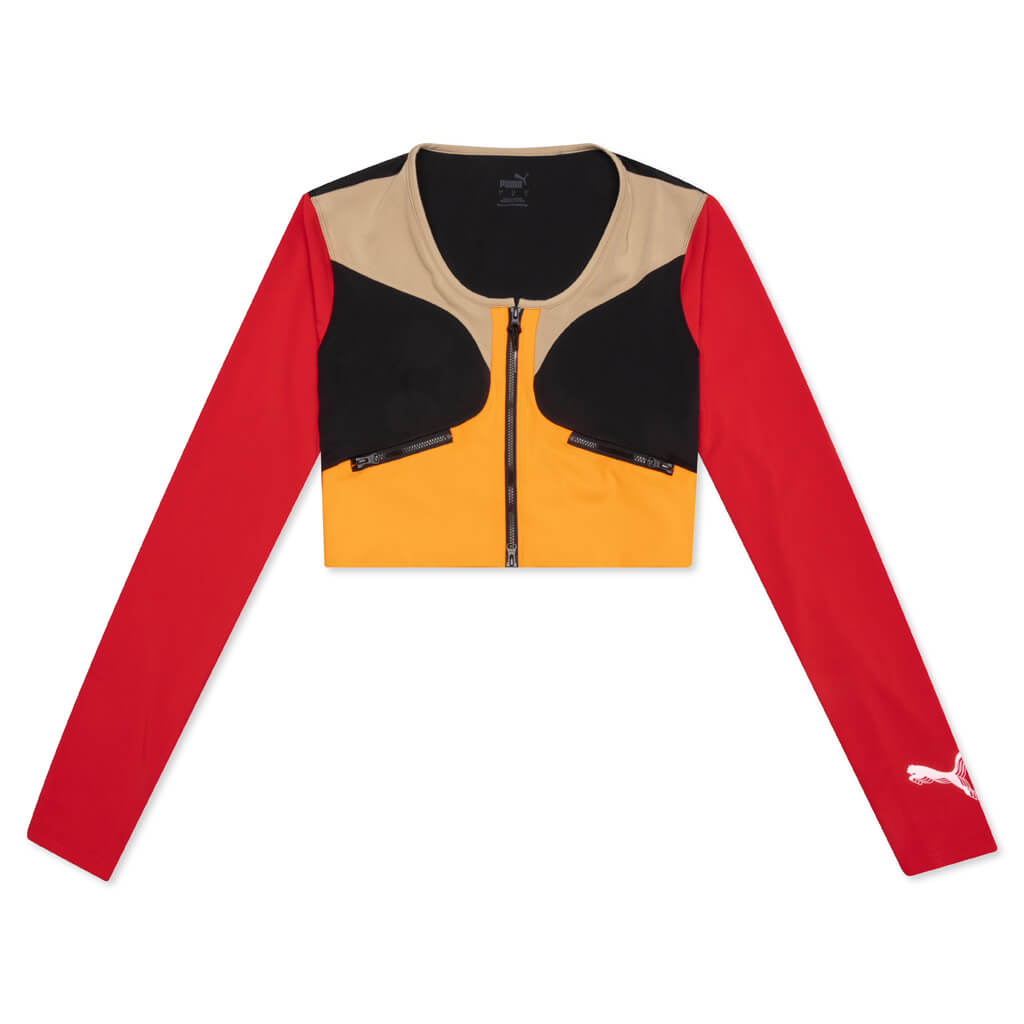 Women's Unity Crop Top - Black/Urban Red