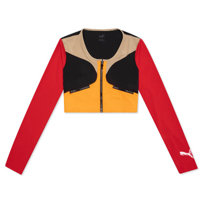 Women's Unity Crop Top - Black/Urban Red