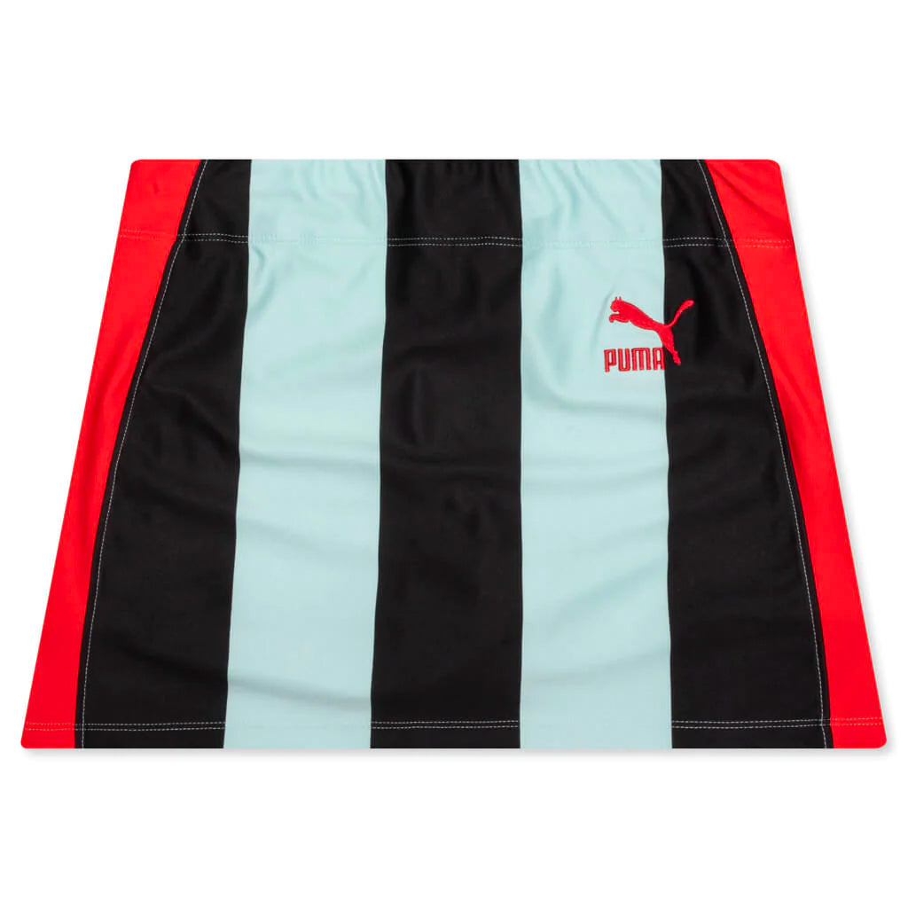 Puma x Dua Lipa Women's Striped Mini Skirt - Blue