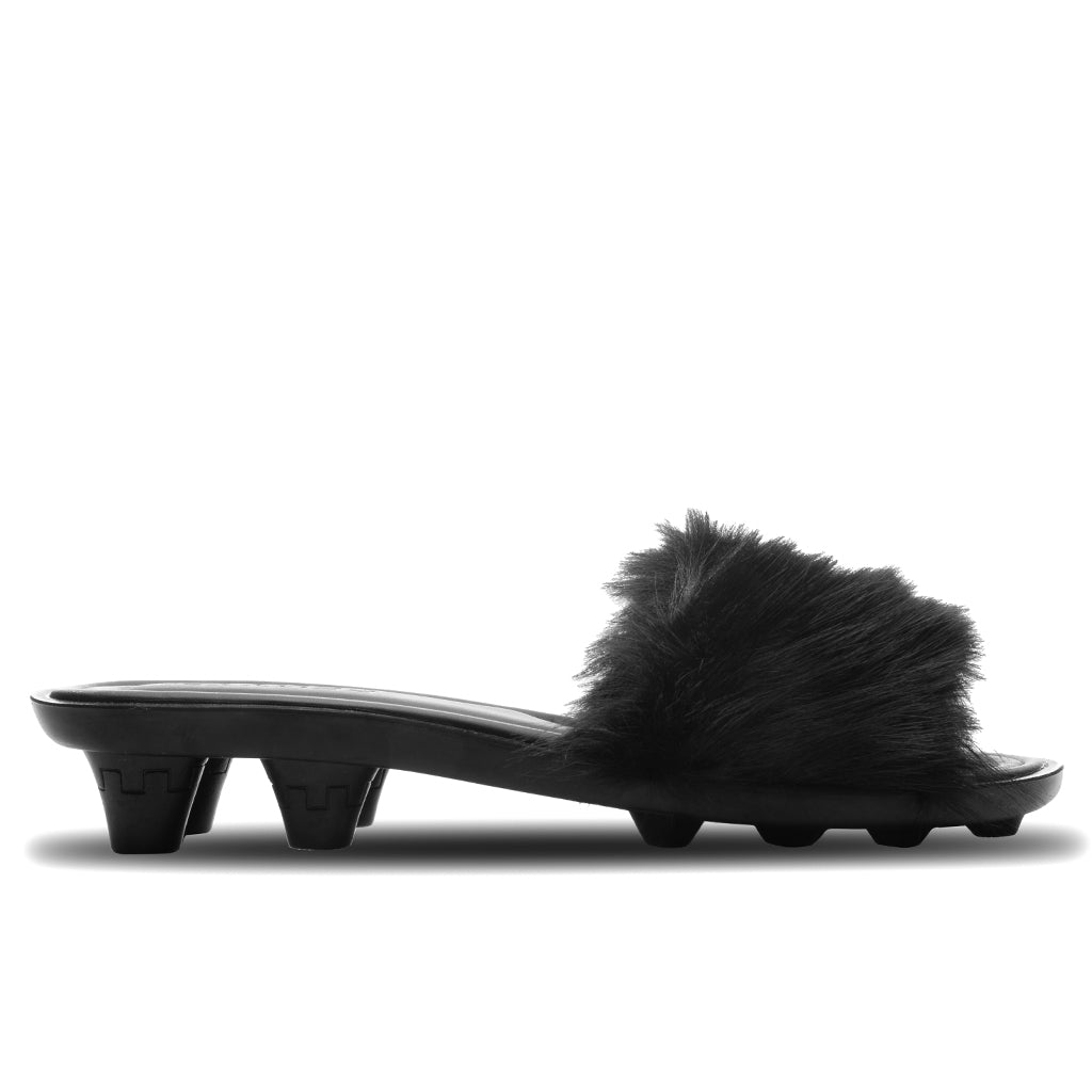 Puma x Fenty Women's Slide Chic Fur - Black/Silver