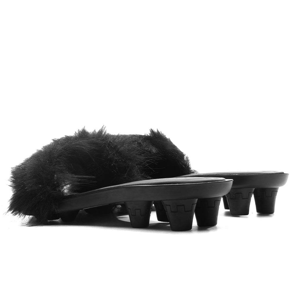 Puma x Fenty Women's Slide Chic Fur - Black/Silver