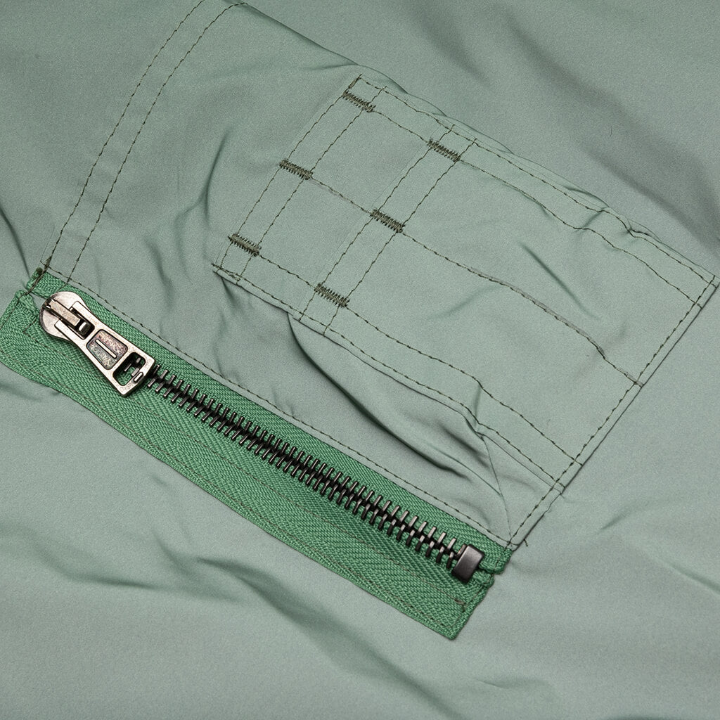 Classic Bomber w/ Leather Patch - Green