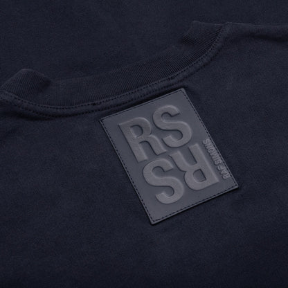Crewneck Sweater w/ R Print - Dark Navy