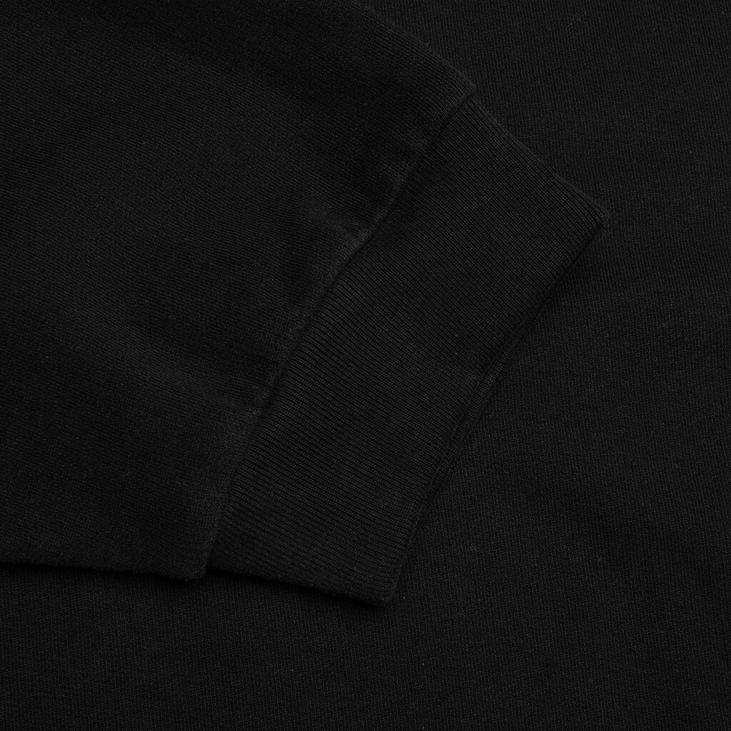 R Embroidery and Patch Hoodie - Black/Orange