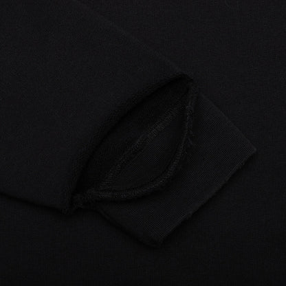 Raf Simons x Smiley Print Destroy Washed Regular Fit Hoodie - Black