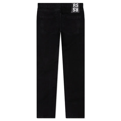 Slim Fit Denim Pant w/Picture Patch - Black
