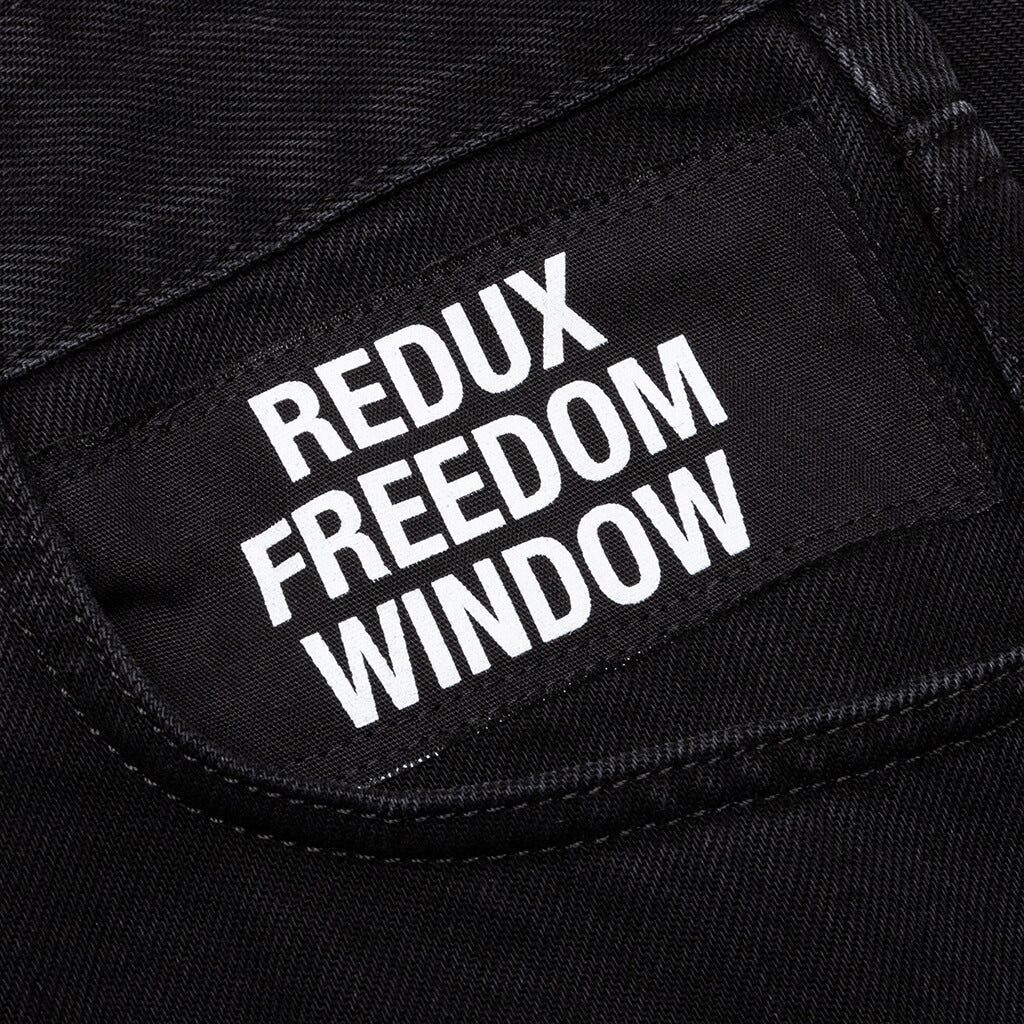 Slim Fit Denim Pant w/Picture Patch - Black