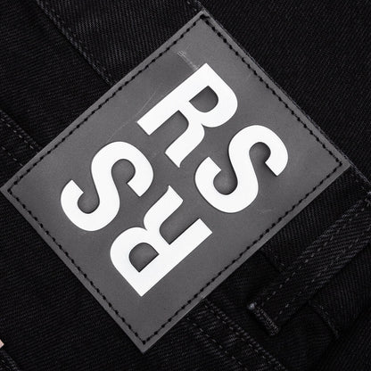 Slim Fit Denim Pant w/Picture Patch - Black