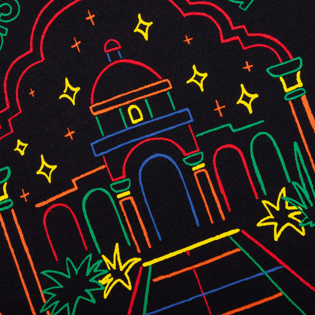 Rainbow Crayon Temple Jersey - Black