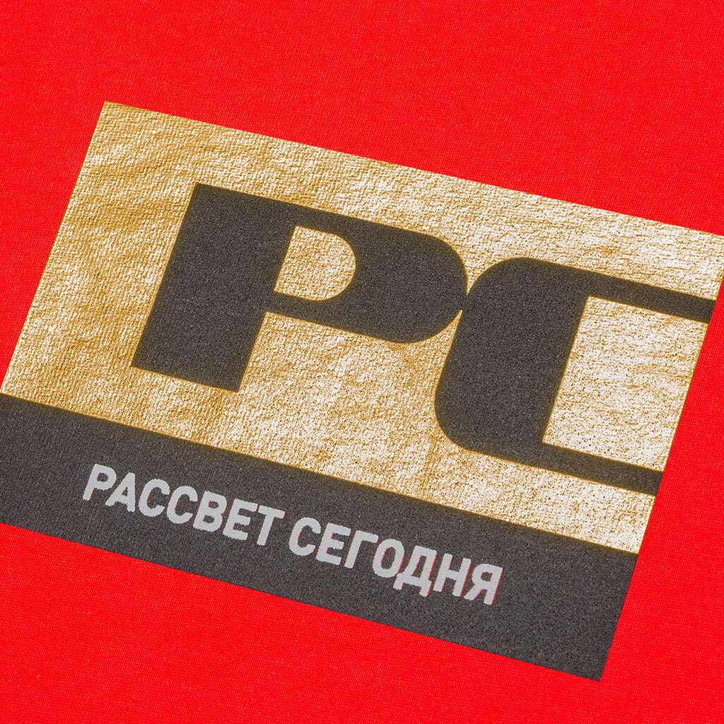PC Foil Logo L/S Tee - Red
