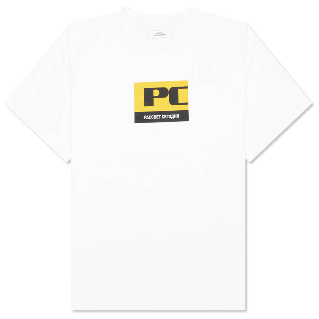 PC Square Box Logo S/S Tee - White