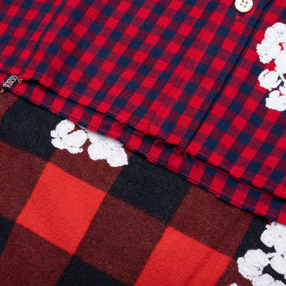 Readymade x Denim Tears Check L/S Shirt - Red