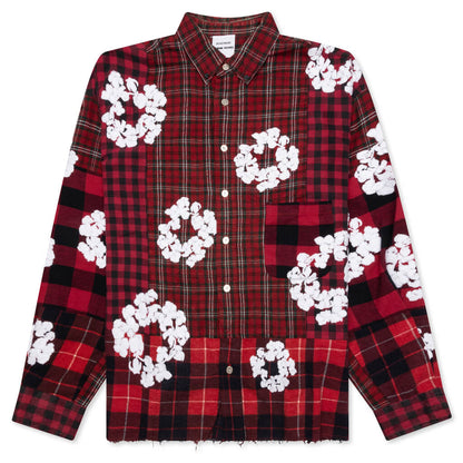 Readymade x Denim Tears Check L/S Shirt - Red