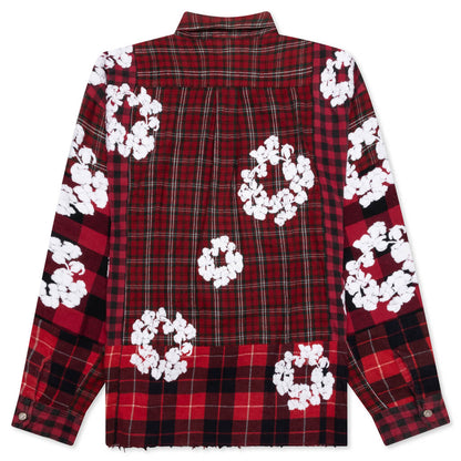 Readymade x Denim Tears Check L/S Shirt - Red