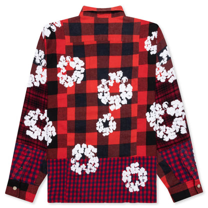 Readymade x Denim Tears Check L/S Shirt - Red