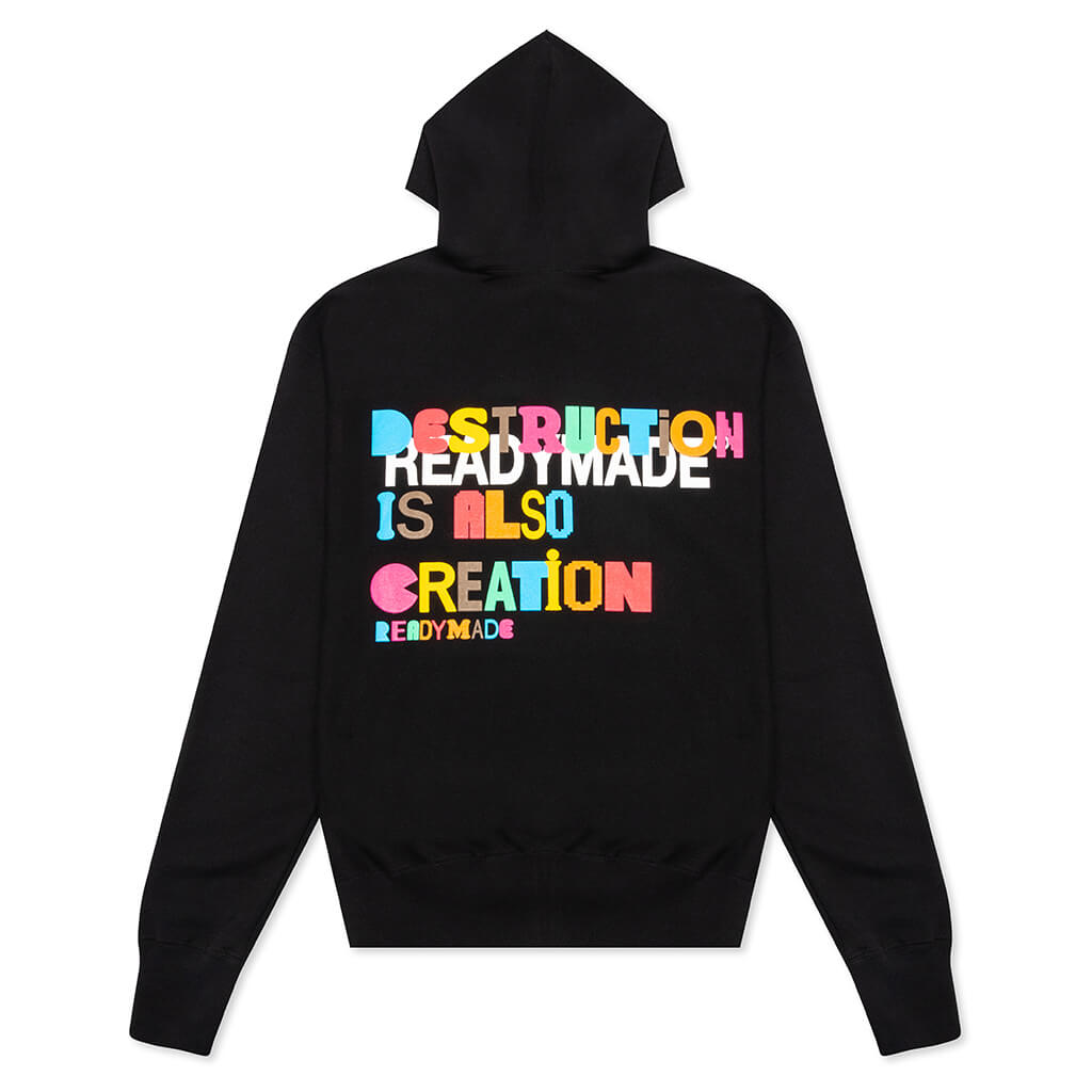 Collapsed Face Hoodie - Black