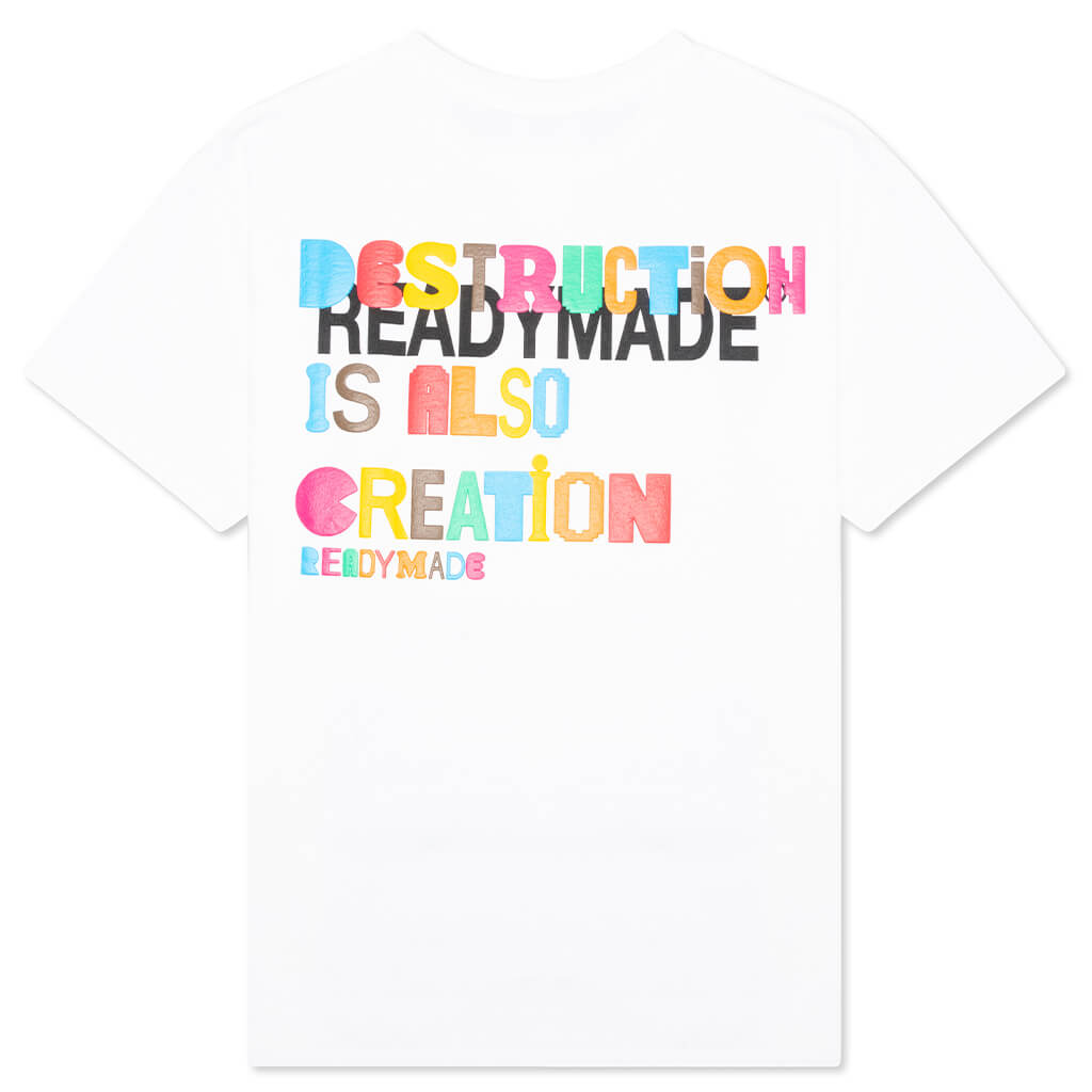 Collapsed Face Tee - White