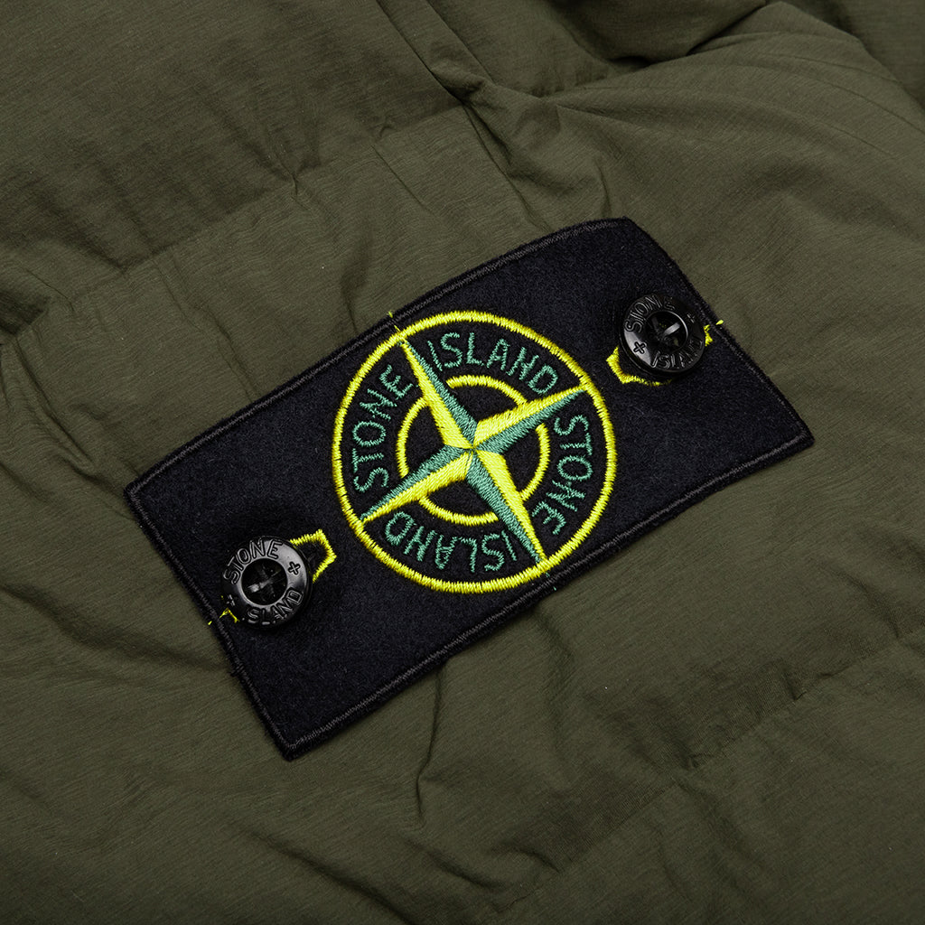 Real Feather Hooded Jacket - Olive