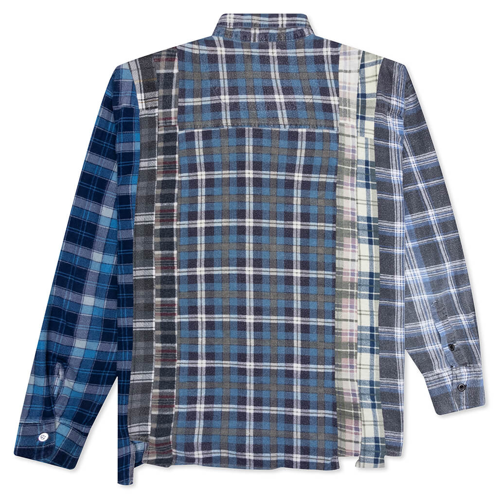 Rebuild by Flannel Shirt 7 Cuts Shirt - Navy/Blue