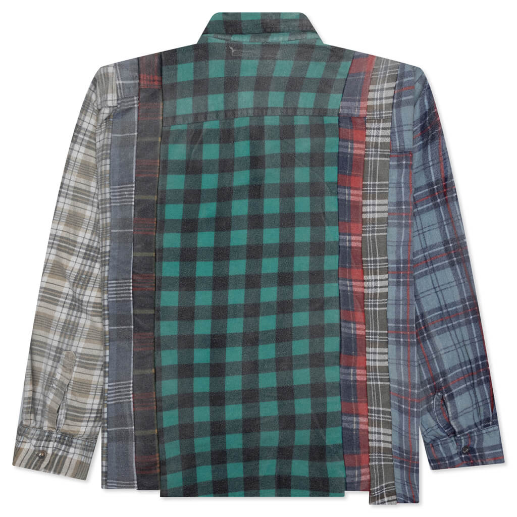 Rebuild by Flannel Shirt 7 Cuts Shirt / Reflection - Green/Black