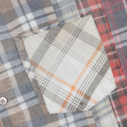 Rebuild by Flannel Shirt 7 Cuts Shirt / Reflection - Rural Brown