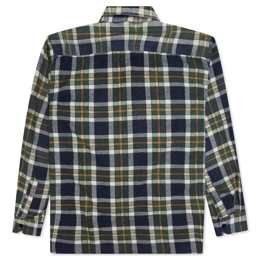 Rebuild by Flannel Shirt Ribbon Shirt - Navy/Black