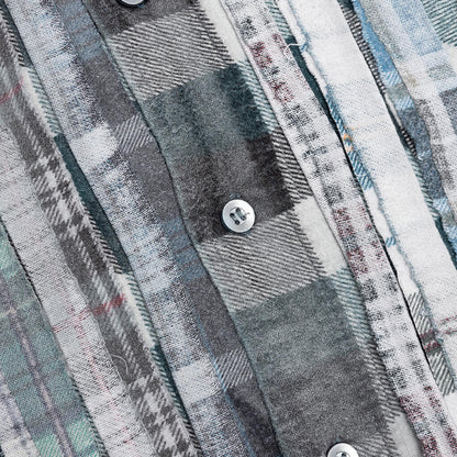 Rebuild Flannel Ribbon Shirt Reflection - Aqua/Grey