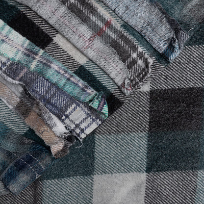 Rebuild Flannel Ribbon Shirt Reflection - Aqua/Grey