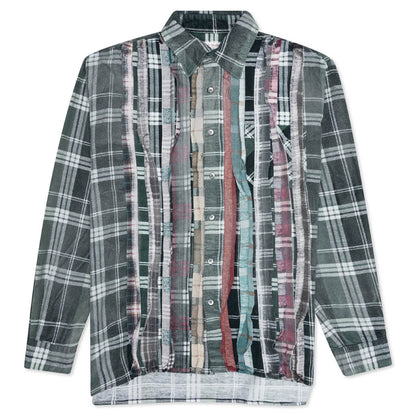 Rebuild by Flannel Shirt Ribbon Shirt / Reflection - Sage/Forest