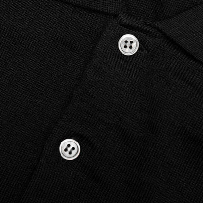 Red Emblem S/S Polo Neck - Black