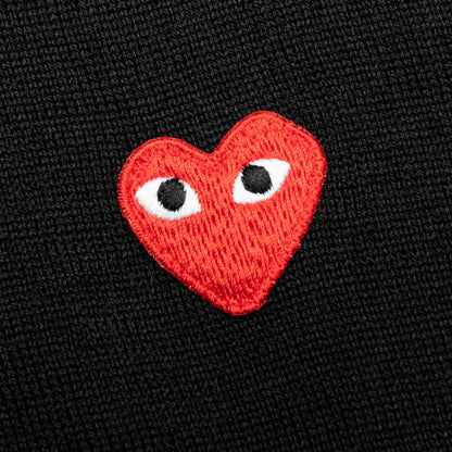 Red Emblem S/S Polo Neck - Black