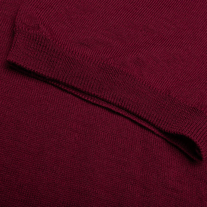 Red Emblem S/S Polo Neck - Burgundy