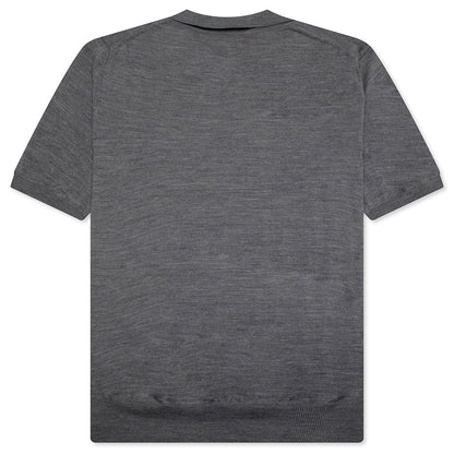 Red Emblem S/S Polo Neck - Grey