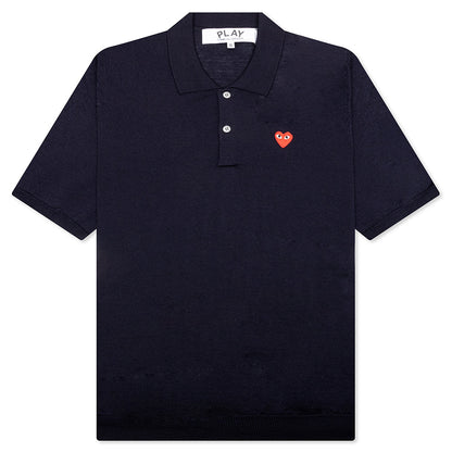 Red Emblem S/S Polo Neck - Navy
