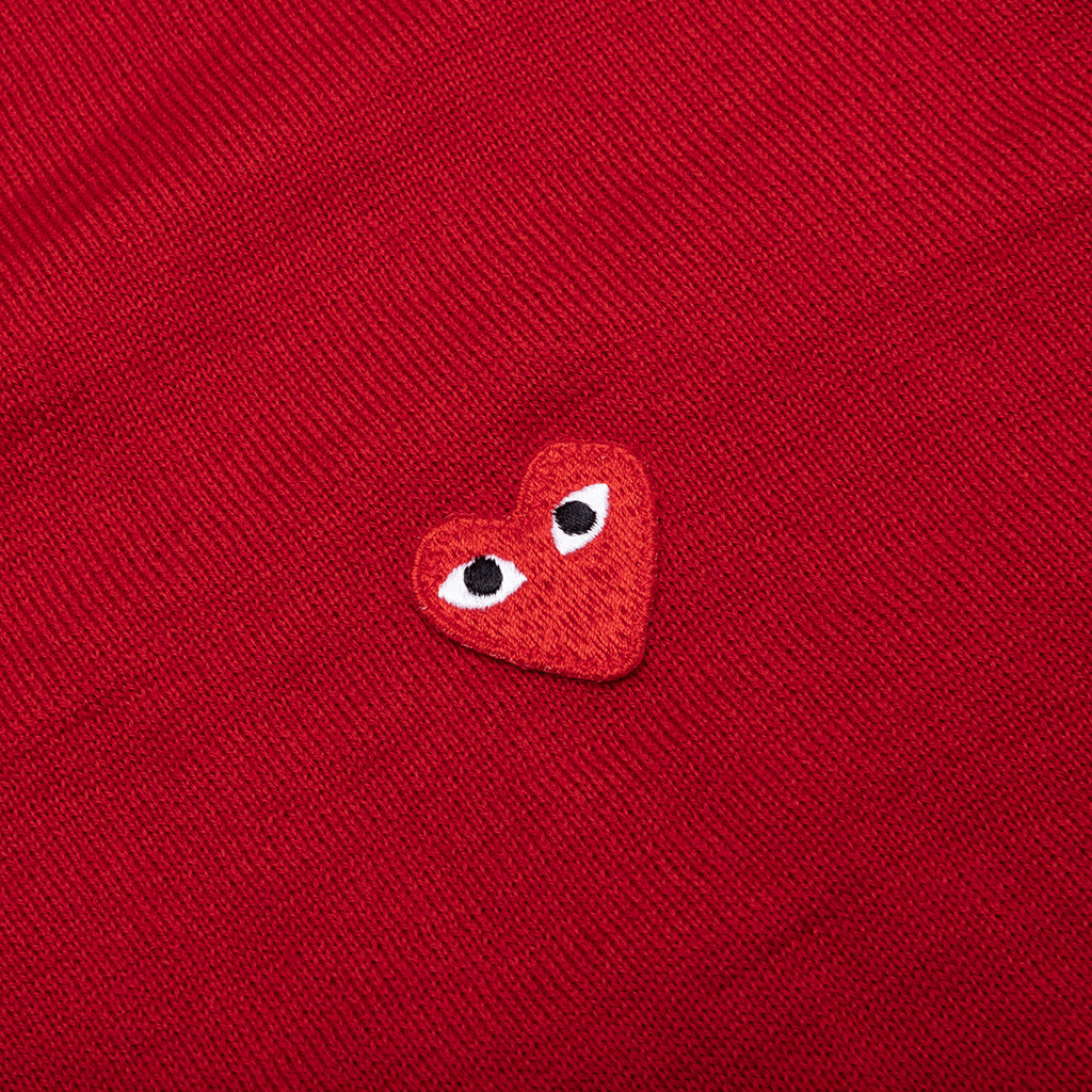 Red Emblem S/S Polo Neck - Red