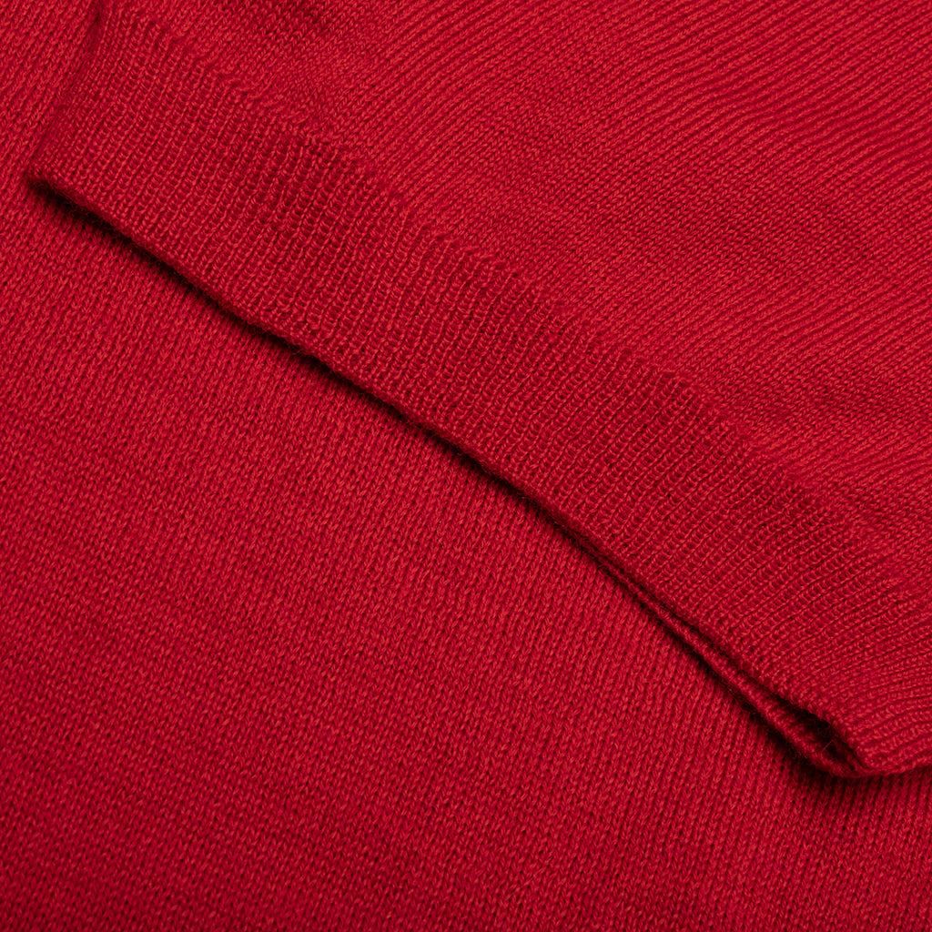 Red Emblem S/S Polo Neck - Red