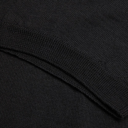 Red Emblem S/S V Neck Cardigan - Black