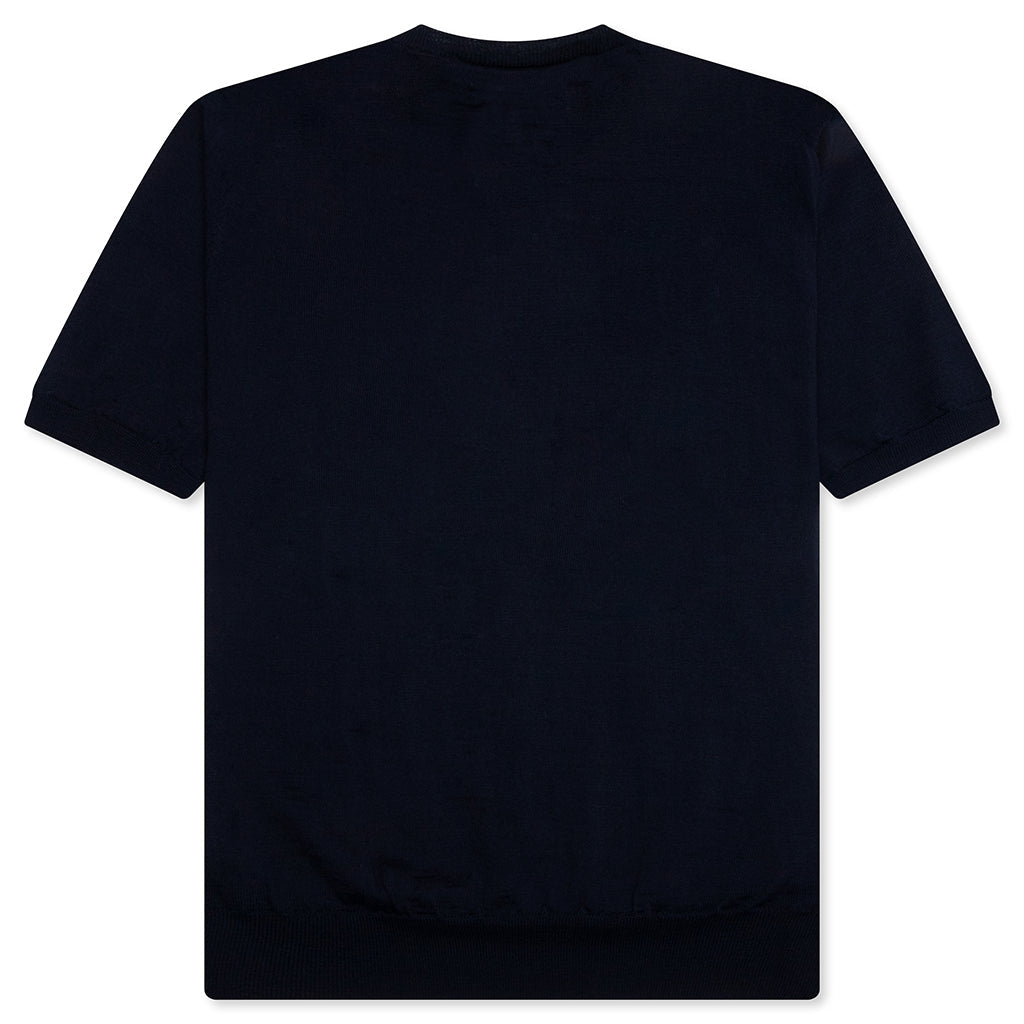 Red Emblem S/S V Neck Sweater - Navy