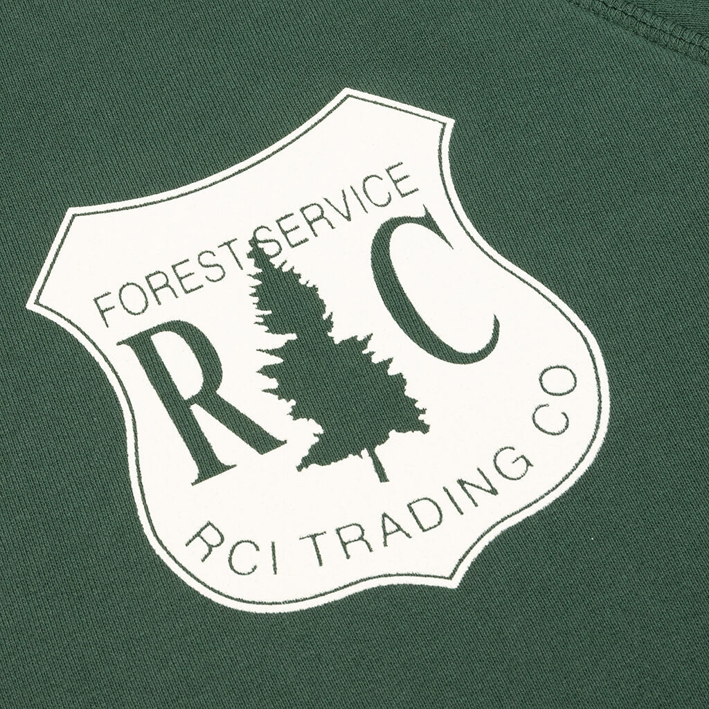 Forest Collegiate Hooded Sweatshirt - Forest Green