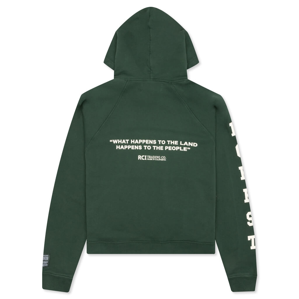 Forest Collegiate Hooded Sweatshirt - Forest Green
