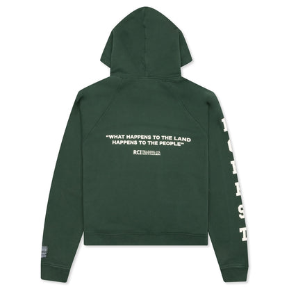 Forest Collegiate Hooded Sweatshirt - Forest Green