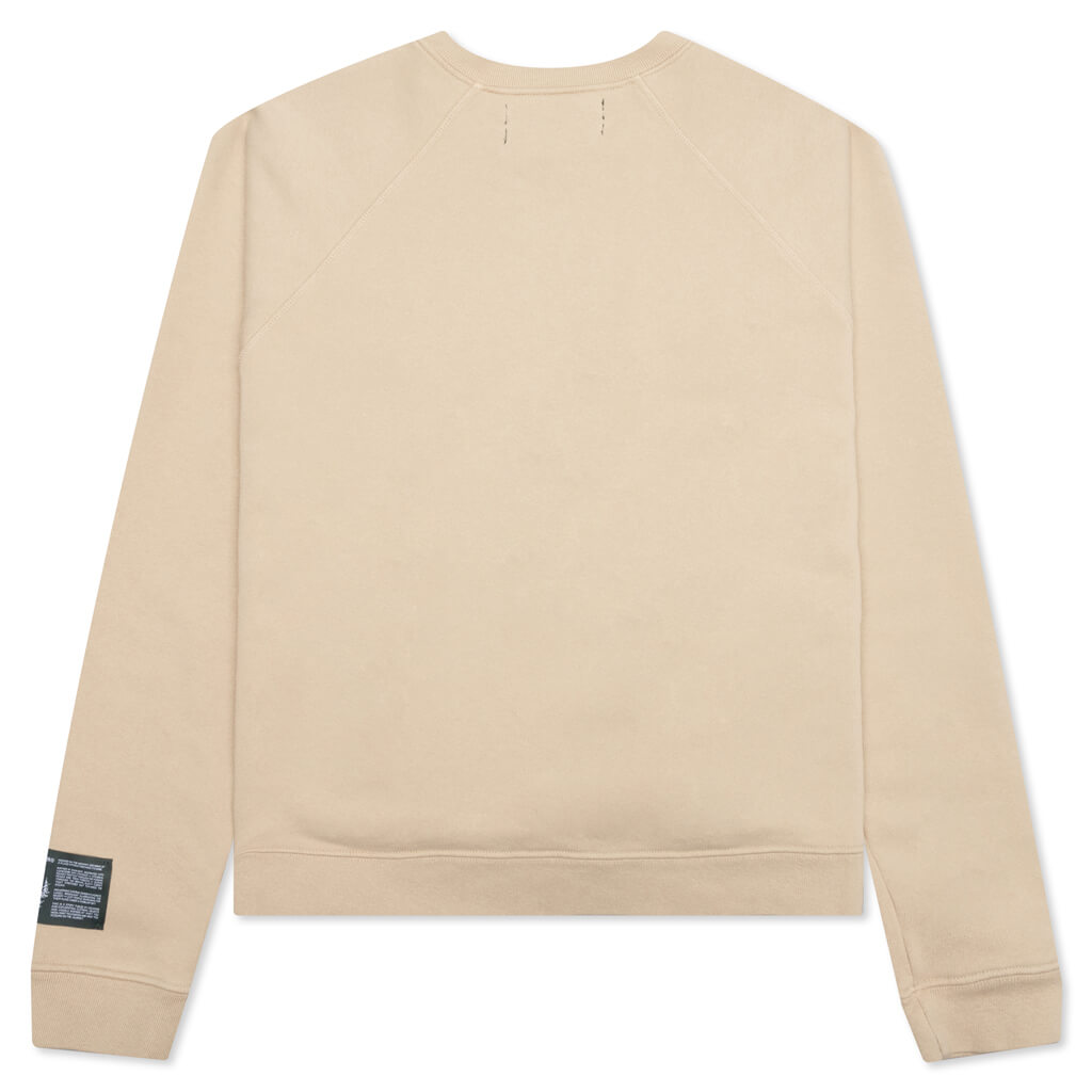 Patches Embroidered Crewneck Sweatshirt - Khaki